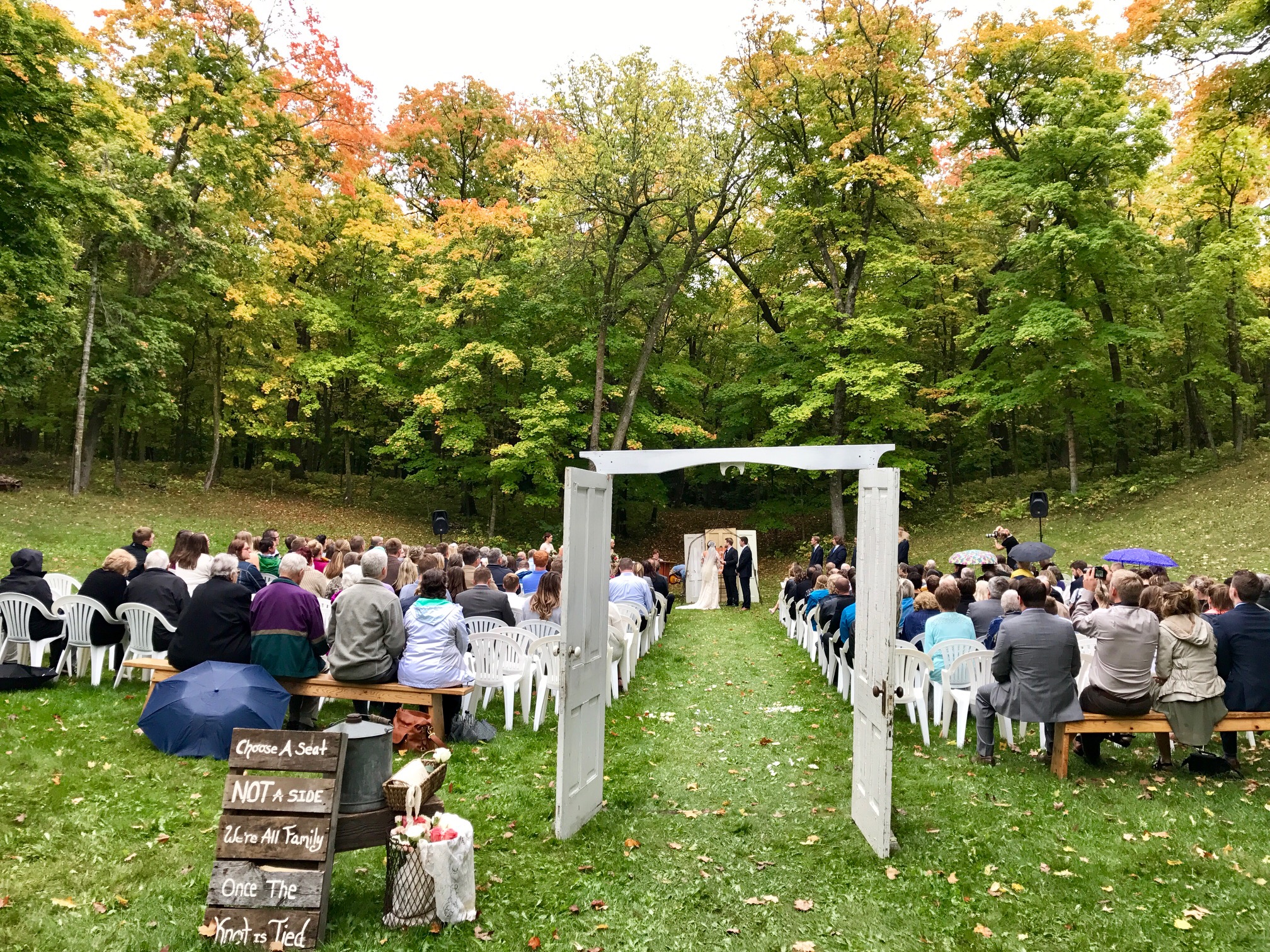 Wedding ceremony in the Maplelag "bowl". September 16th, 2017.