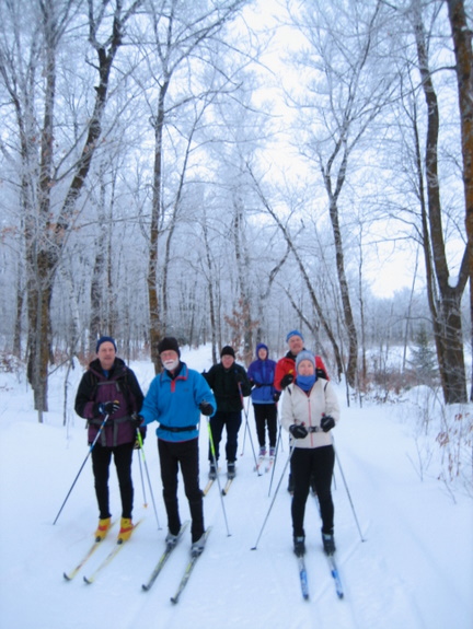 North Star Ski Club morning crew enjoying the frost conditions on Rootin Tootin this morning.