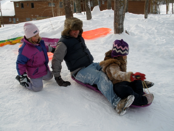 Photo taken by Gordon at the top of the sledding hill.