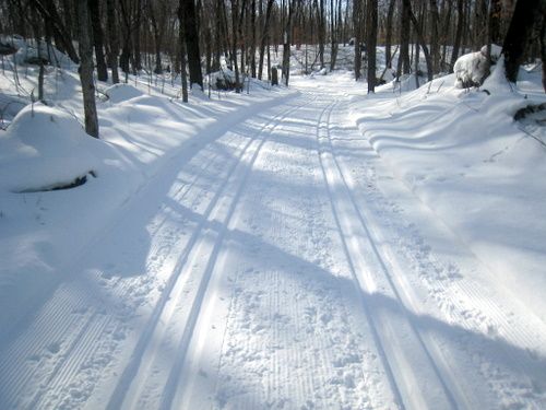 Twin Lakes trail fresh groomed on Sunday and excellent skiing right now.
