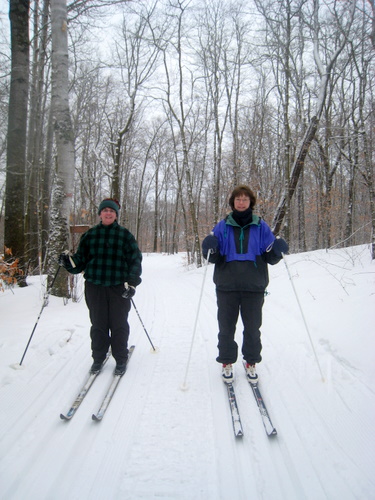 feb11-5 Maplelag guests on Sap Run Wednesday afternoon.