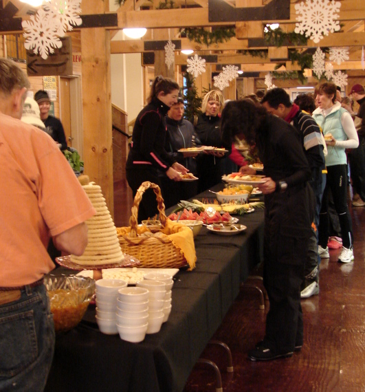 Photo taken by Jean Kraft of the famous Scandinavian Smorgasbord.