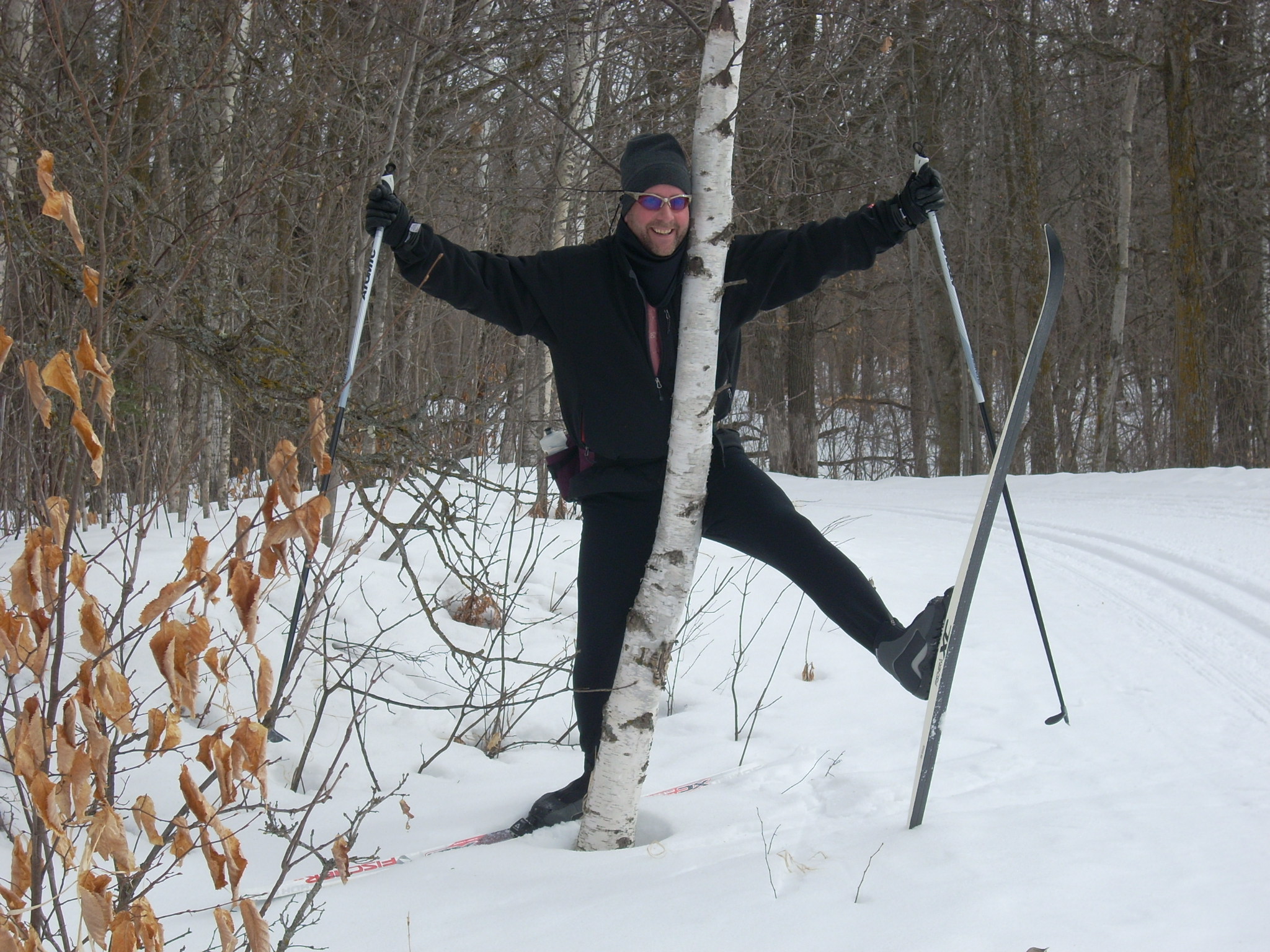 Bryan Brunow having fun on the trail, March 7th 2009.