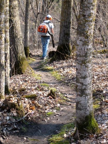 Photo taken May 2nd of Jake blowing out one of the last singletrack sections on the bike course.