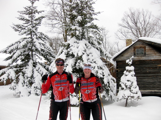 Kris and Kyia Anderson are not Finnish or are they loggers but they were occupants of the Finnish Log cabin this past weekend enjoying lots of time on the trails in winter wonderland conditions.