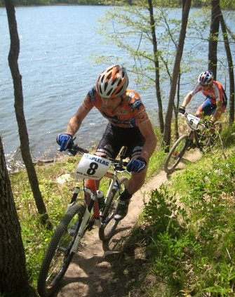 Mountain bike racing lakeside, Maplelag Spring Opener 2007
