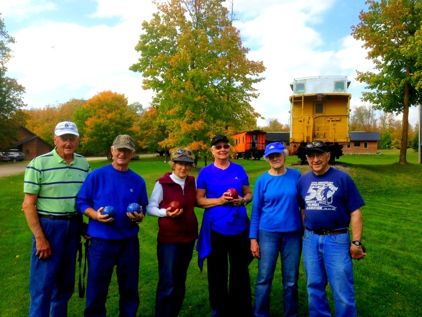 Montebello group enjoying a beautiful fall afternoon while playing bocce ball. September 26th, 2013. 