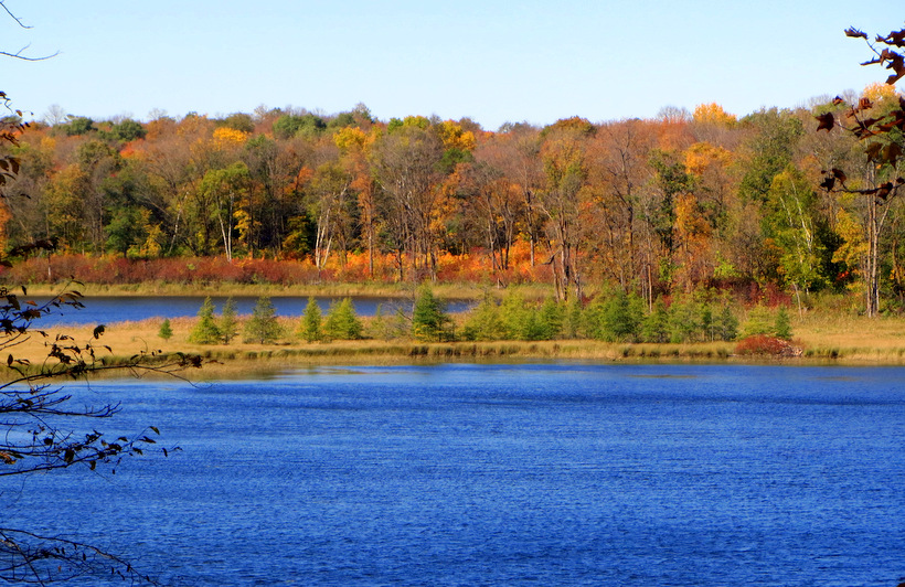 Fall scene looking towards twin lakes, October 1st, 2013.