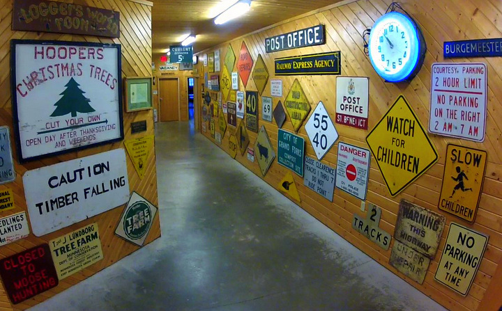 One hallway of the many unique and unusual signs at Maplelag. More added the past few months! November 18th, 2013.