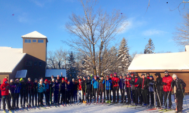 Minneapolis Southwest skiers ready for a morning of skiing. December 15th, 2013.