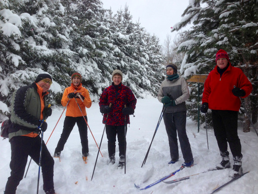 Monday morning skiers enjoying the fresh powder. December 16th, 2013.