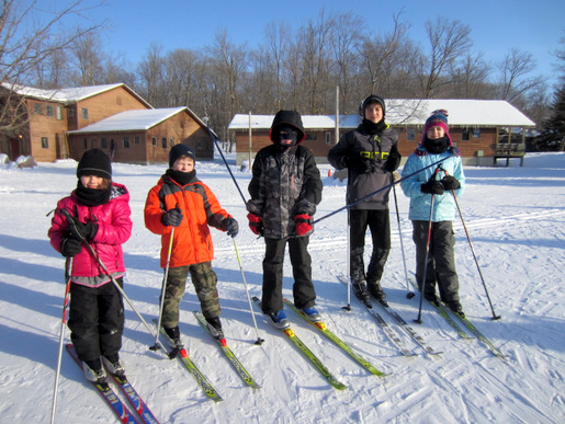 O'Keefe kids ready to hit the trails for a New Years day afternoon ski. January 1st, 2014.
