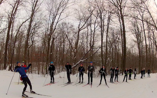 Rochester Nordic Ski team members on Skaters Waltz, January 10th, 2014.