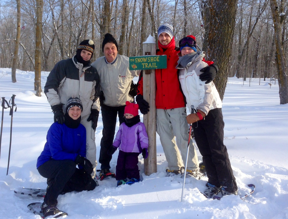Nowachek family out on the snowshoe trail, January 5th, 2014.