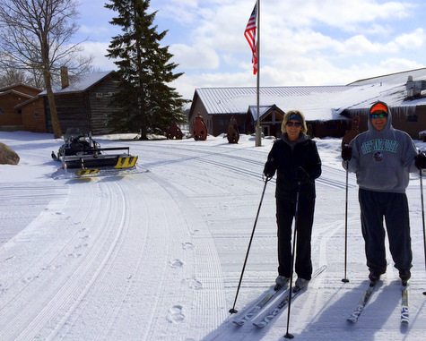 Beth and Dave Franklin out for a Sunday ski enjoying the nice late March conditions. March 23rd, 2014.