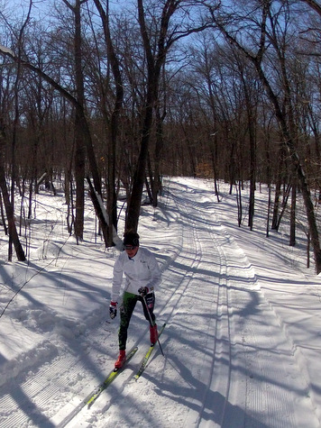 Great March skiing on Twin Lakes Saturday morning. March 8th, 2014.