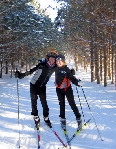 Members of the Minneapolis South Nordic Ski team all smiles on the trail. January 4th, 2014.