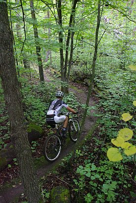 Racing on the Maplelag mountain bike trails, August 30th, 2014.