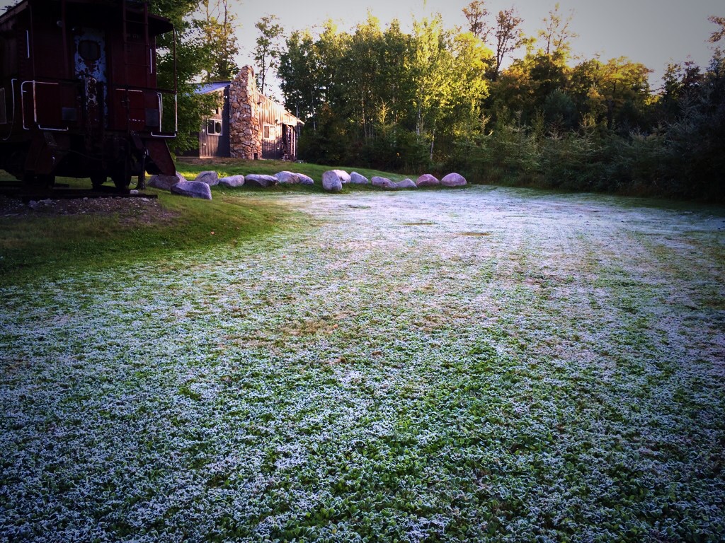 First frost of the year in the Maplelag ice skating rink. September 13th, 2014