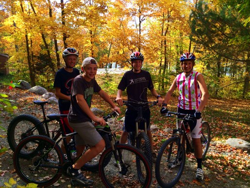 Group of Detroit Lakes high school students set to enjoy the beautiful fall riding conditions. September 28th, 2014.