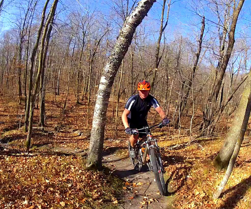 Mike Hess enjoying beautiful late fall conditions. October 21st, 2014.