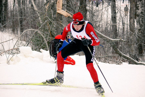 Maplelag's Jack Richards racing at the Grand Rapids Invite at Mt Itasca. December 18th, 2014