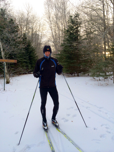 Tom Dwyer out for a early morning Saturday ski en route to Suicide Hill. December 6th, 2014.