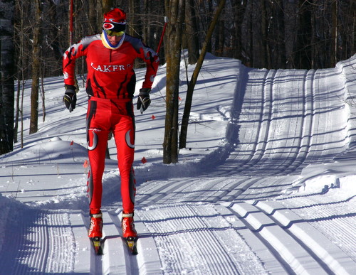 Jake Richards poling to a victory in the DL Invitational ski meet, January 4th, 2011.