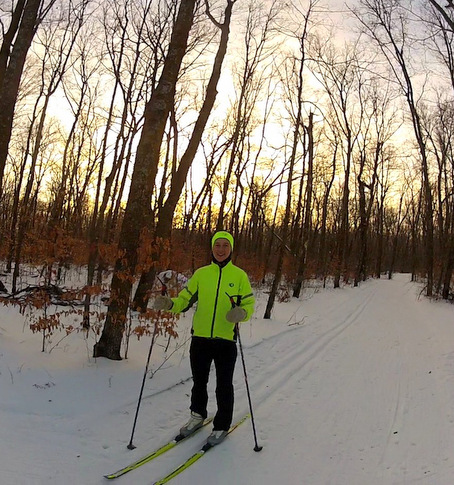 Sunrise ski before breakfast. January 25th, 2015.