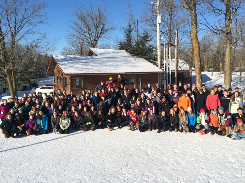 Rochester Nordic Ski team together one last time before heading back home. January 11th, 2015.