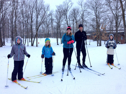 Terstriep family out for a morning ski before Sunday Smorgasbord. February 8th, 2015.
