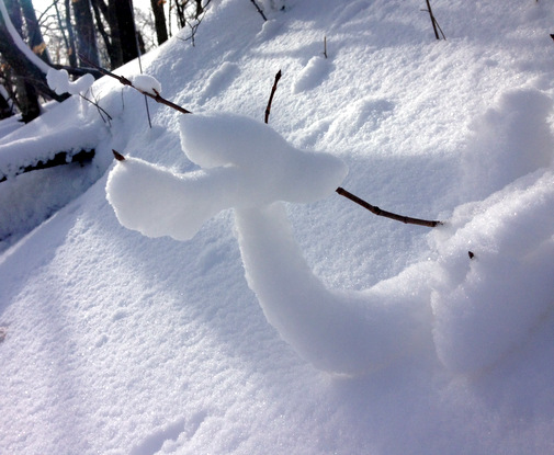 Interesting snow formation on the side of Island Lake trail. February 13th, 2015.