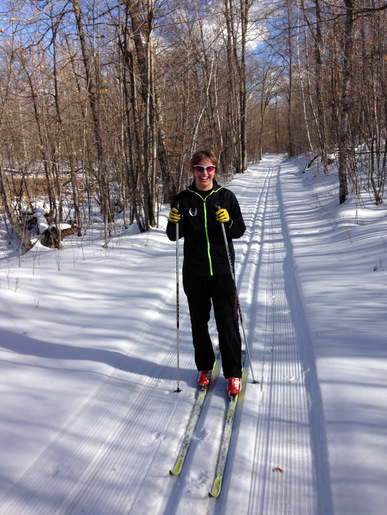 Jack enjoying spring skiing conditions on Roy's Run. March 8th, 2015.