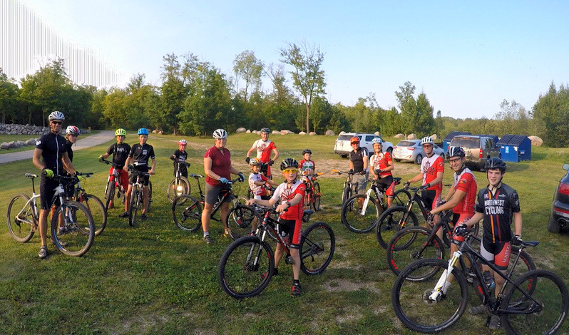 Riders ready for a evening of mountain biking! August 26th, 2015.