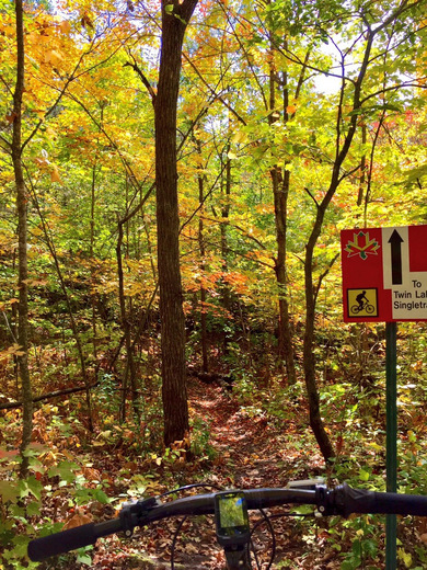 Fantastic fall color surrounded the mountain bike course. September 25th, 2015.