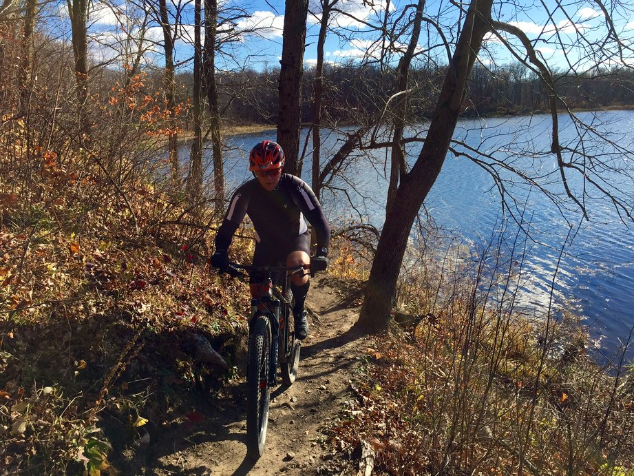 Great afternoon for a late season mountain bike ride. Singletrack near Twin Lakes. October 21st, 2015.