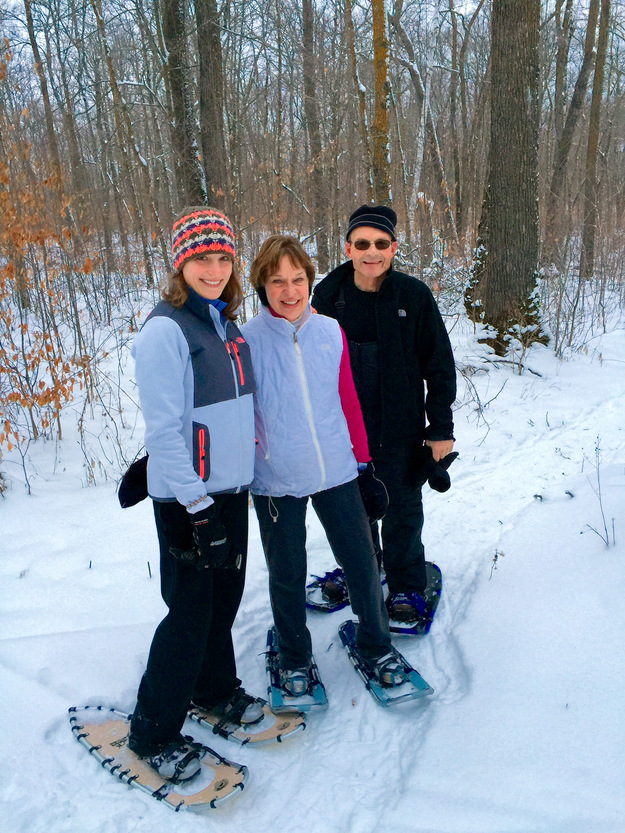 Out on the snowshoe trail. December 25th, 2015.