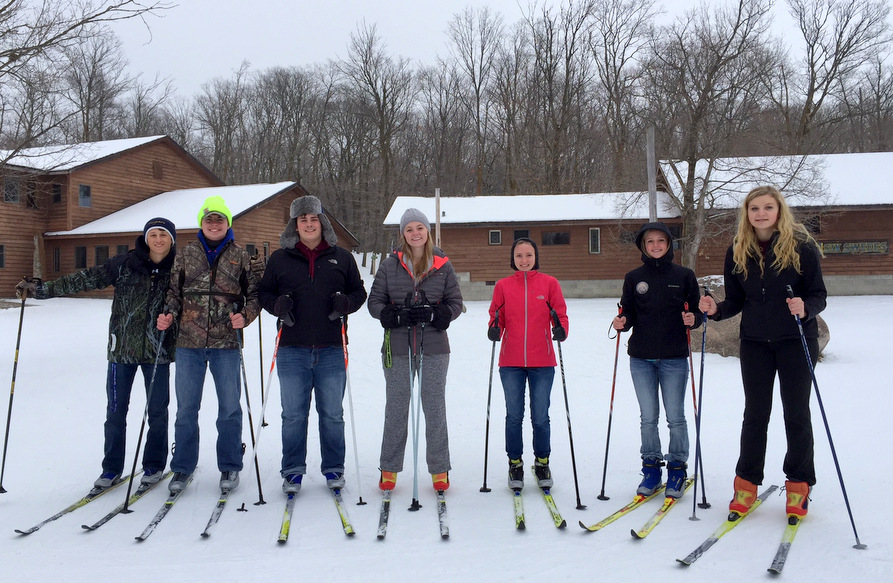 Members of the Mahnomen student council ready for a afternoon ski after team building workshop in the morning. January 6th, 2016.