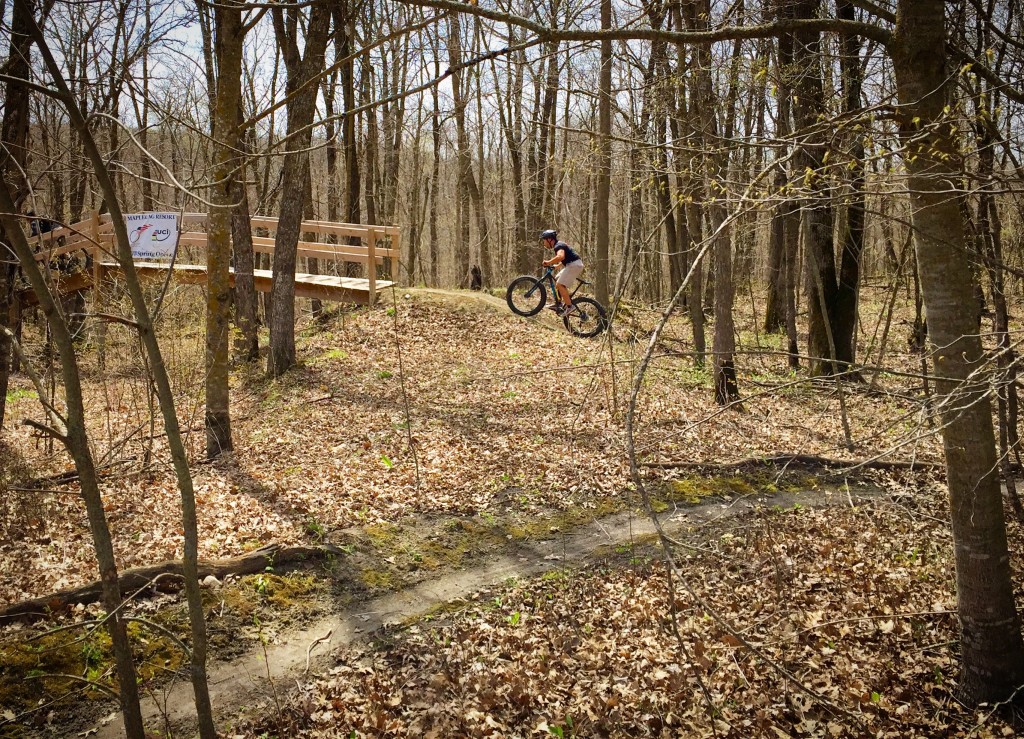 Rider heading towards the bridge section. April 30th, 2016. Great weekend of riding!