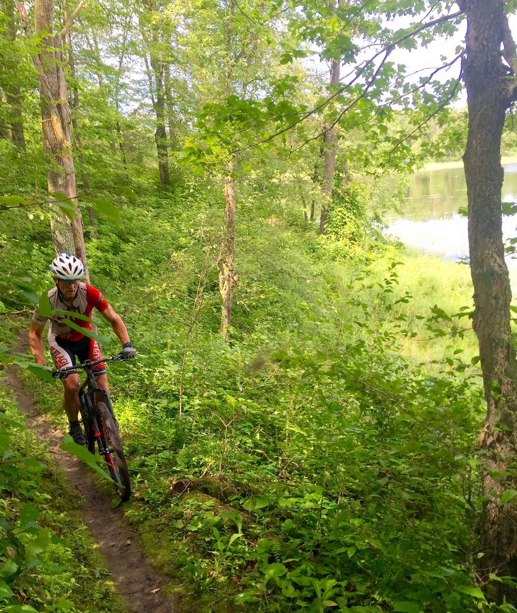 Riding on Twin Lakes singletrack, July 30th, 2016.