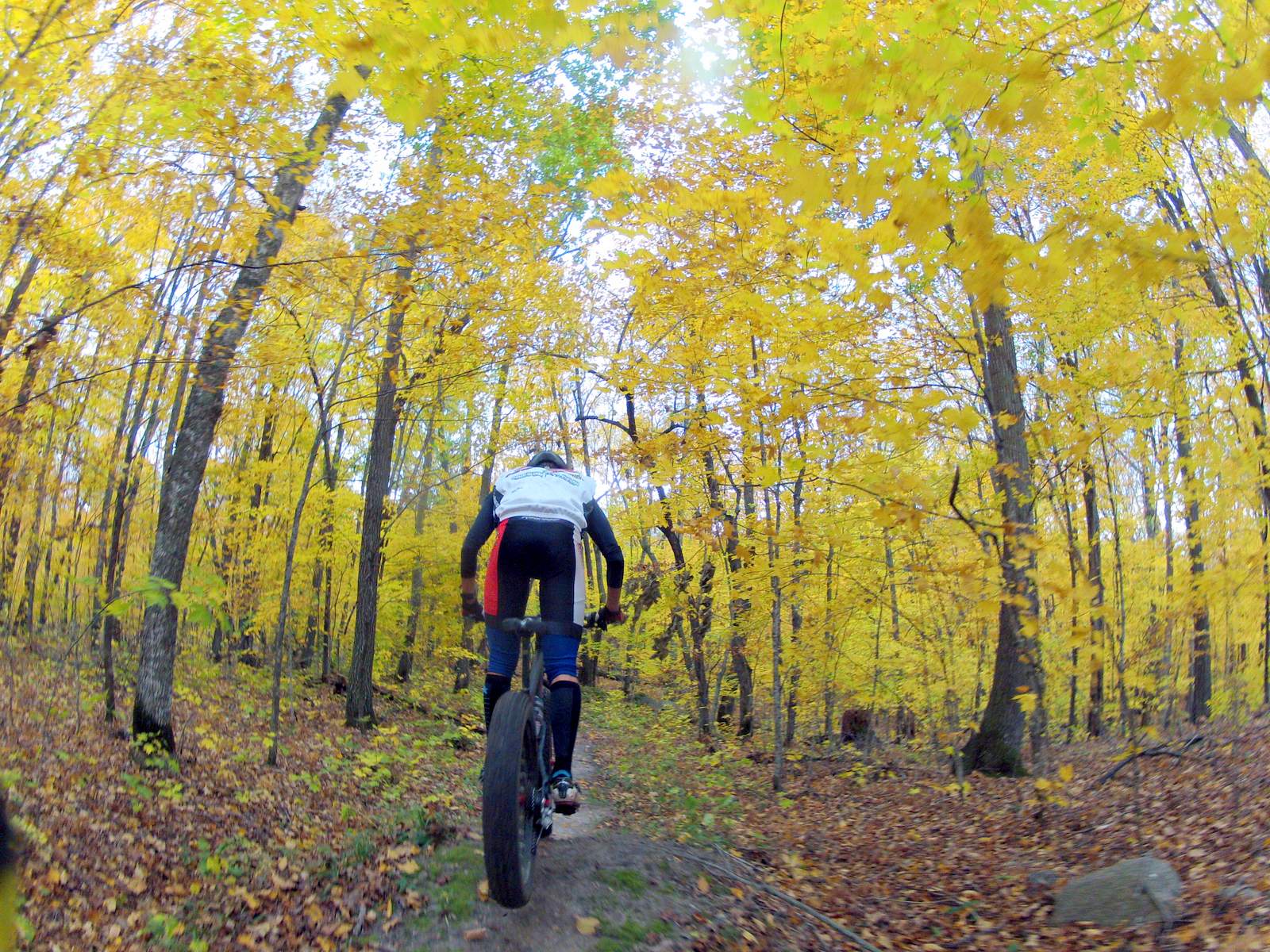 Beautiful fall riding on the mountain bike course, October 8th, 2016.