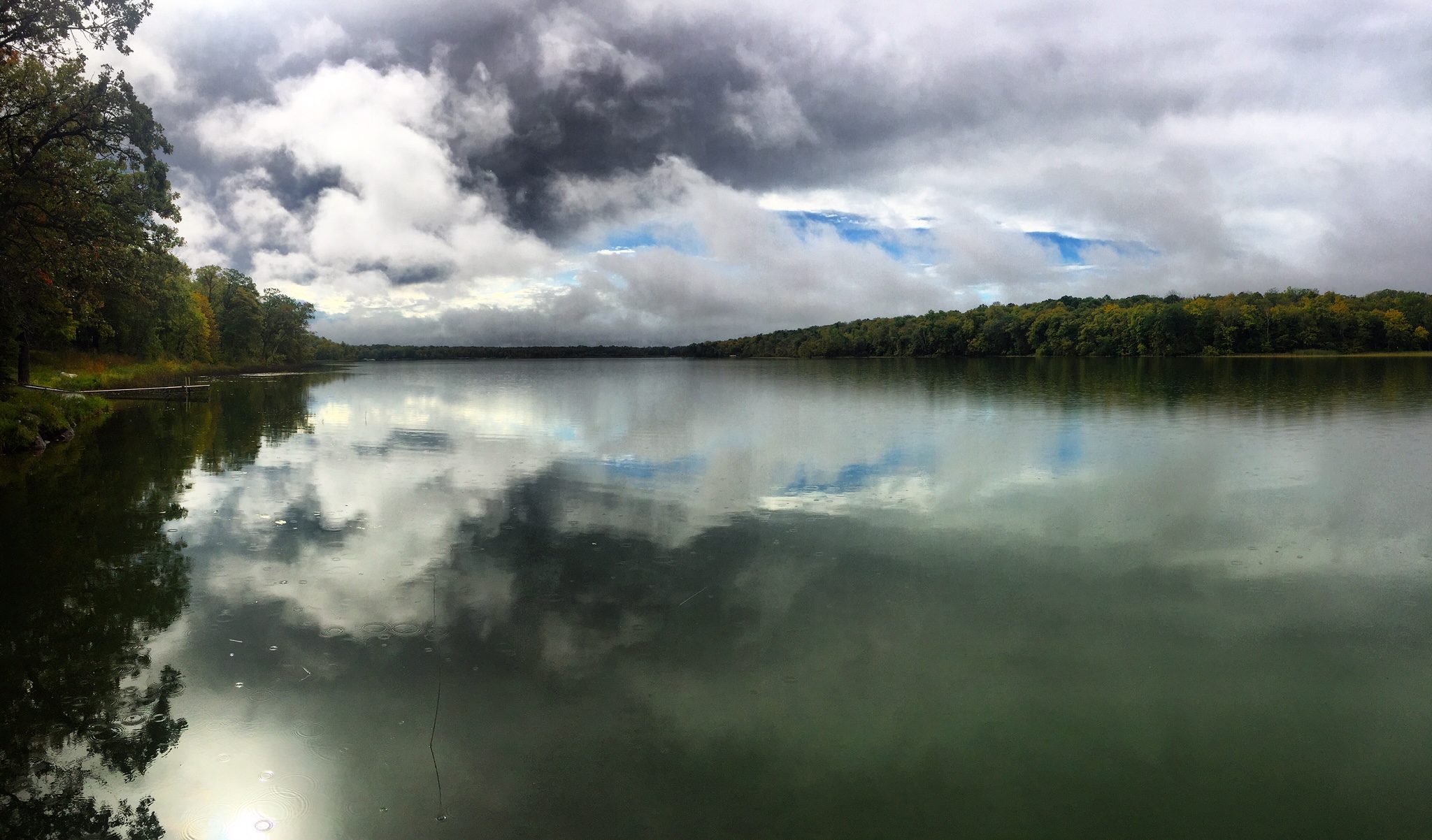 Still morning on Little Sugarbush after rain showers passing through. September 16th, 2016.