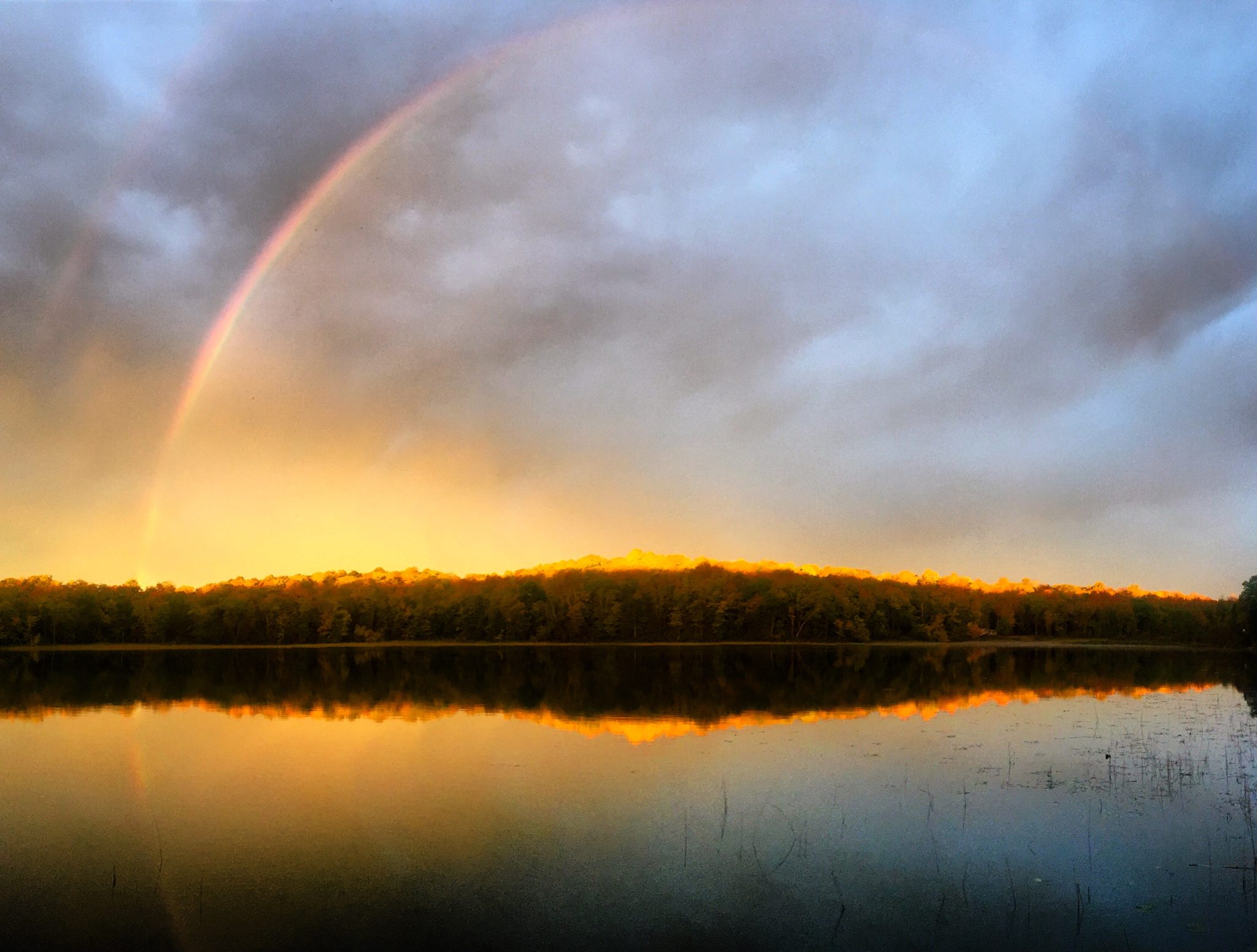 Rainbow before the rain. September 20th, 2016.