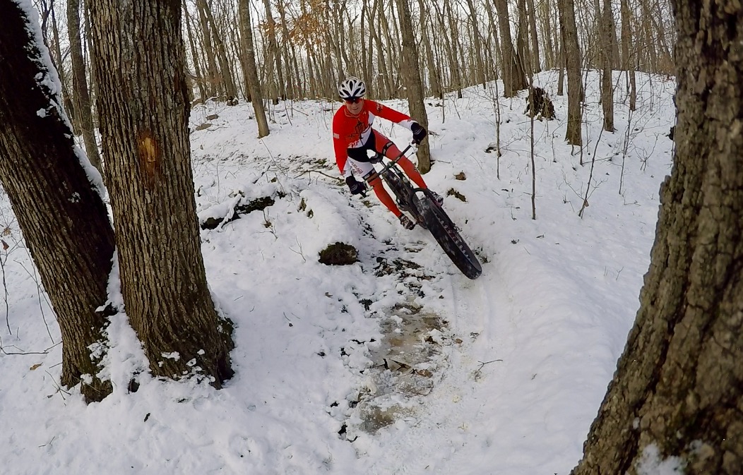 Fat biking on Twin Lakes singletrack, November 21st, 2016.