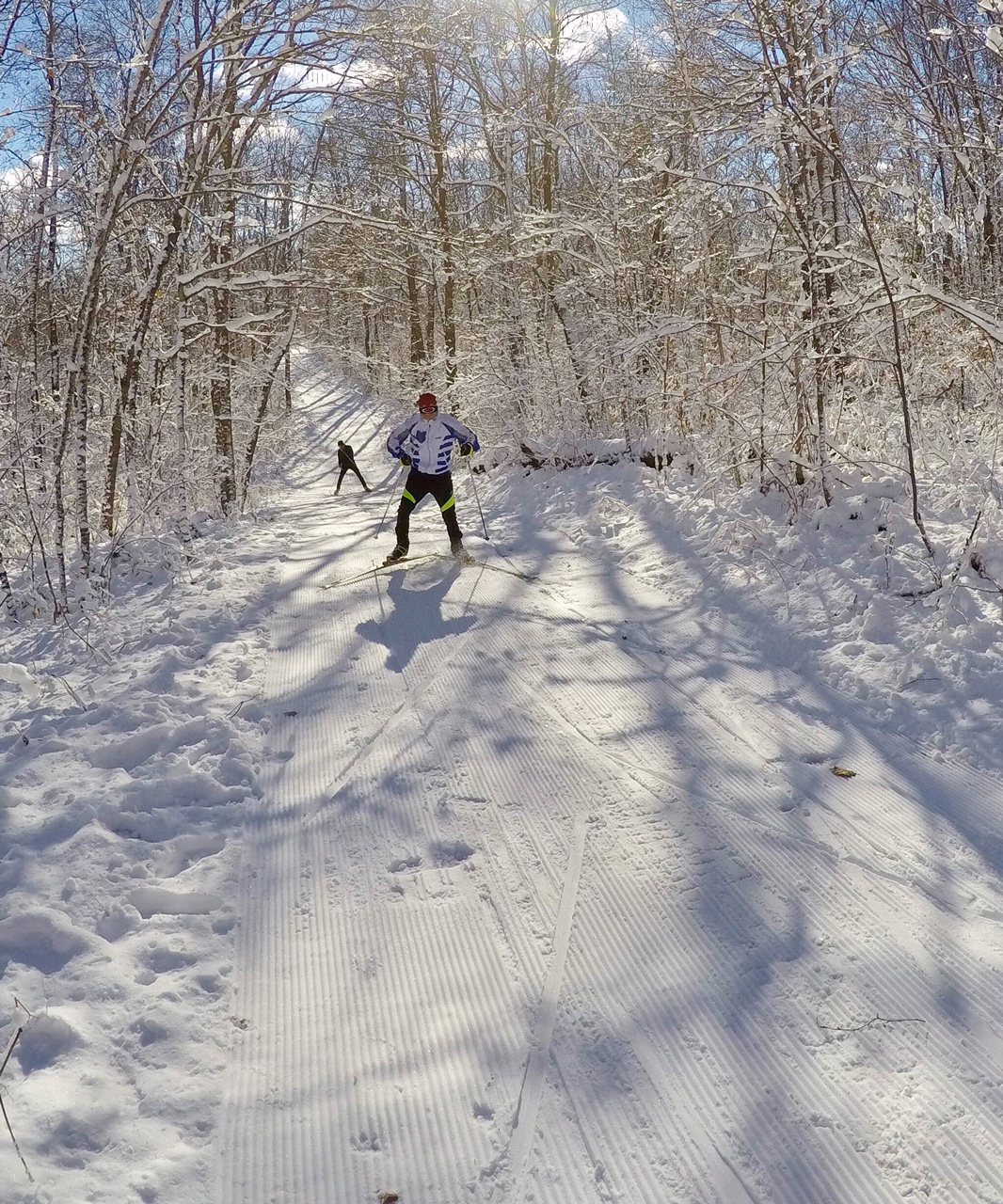 Saturday skiers enjoying the sunshine and good early season conditions. November 19th, 2016