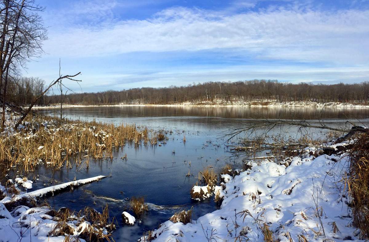 South Twin Lake frozen over, November 21st, 2016.