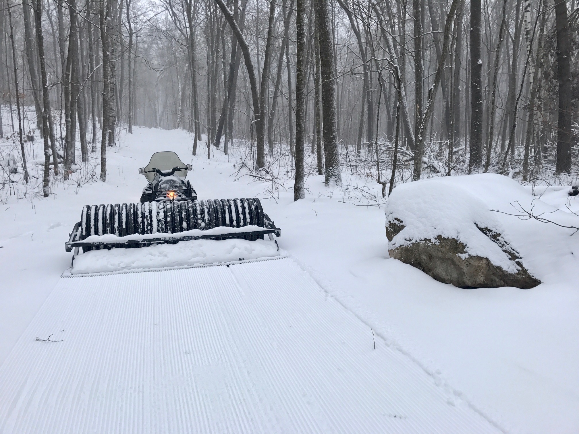 Grooming fresh snow. December 6th, 2016.