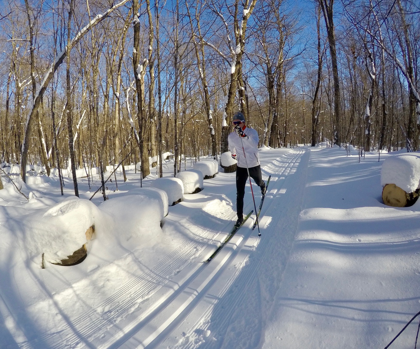 Striding on Roy's Run, January 15th, 2016.