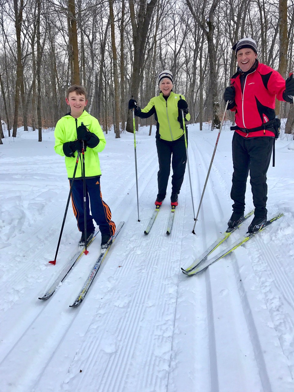 Morning ski with Grandpa and Grandpa! January 19th, 2017.