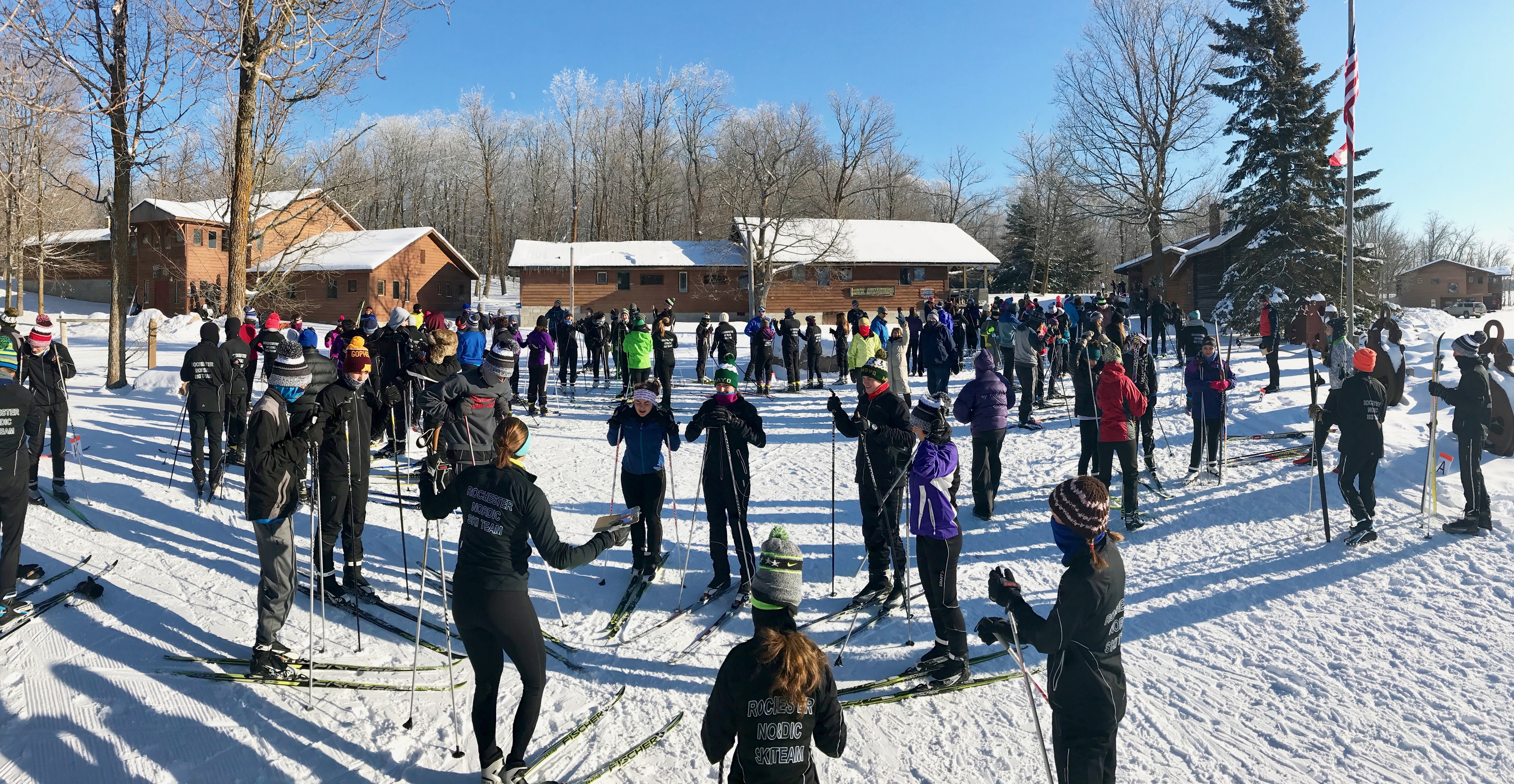 Ski Camp! Rochester, Blake, Visitation and St Cloud Tech schools hitting the trails in the afternoon
